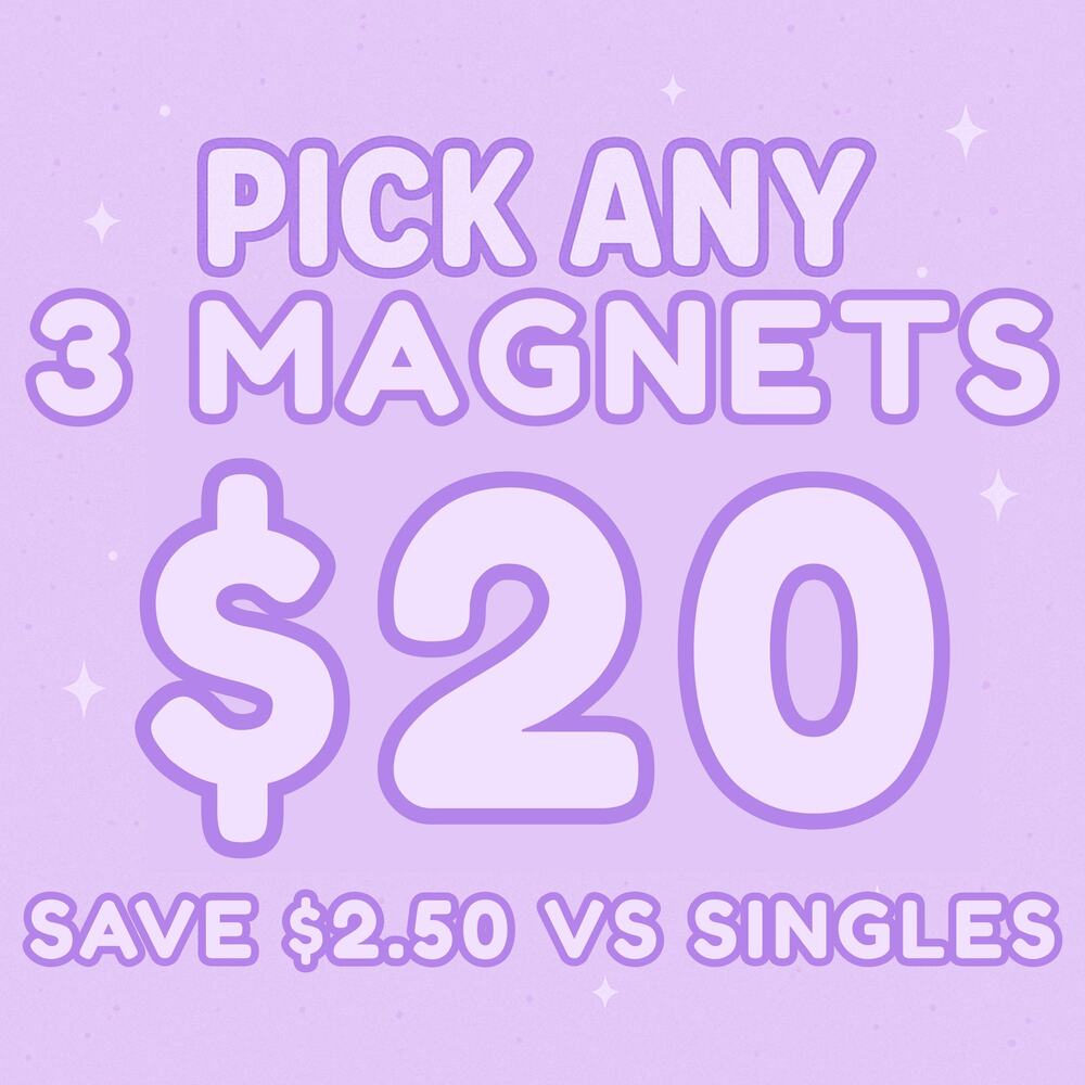 Pick Any 3 Magnets Bundle Fridge/Lockers Mix & Match Magnet Set  Save on Bundle